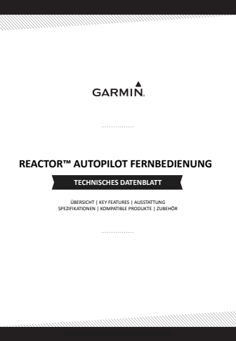 Datenblatt Garmin Reactor Autopilot Fernbedienung 