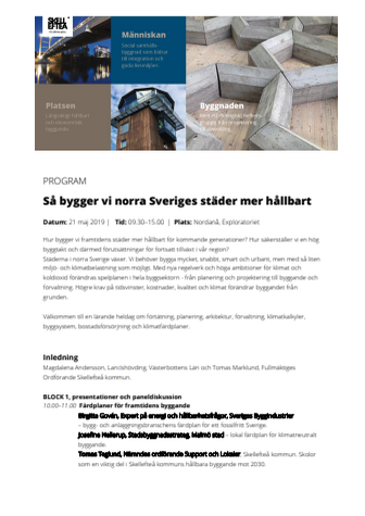 Program Så bygger vi norra Sveriges städer mer hållbart