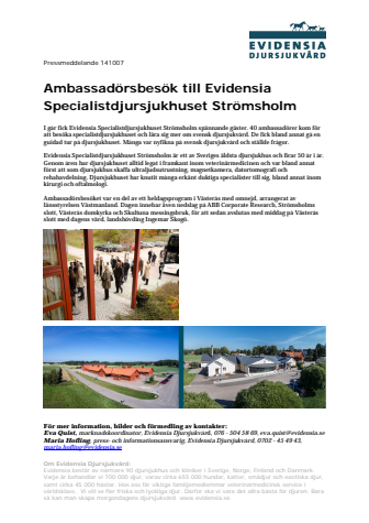 Utländska ambassadörer fick lära sig mer om svensk djursjukvård