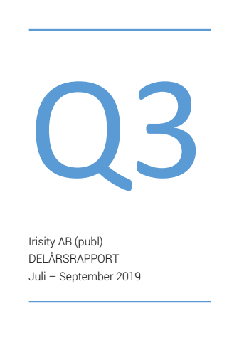Irisity AB (publ) Q3 2019