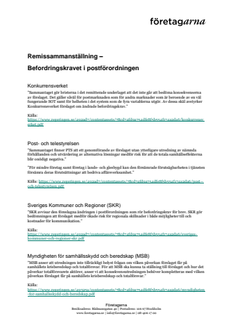 Remissammanställning Befordringskravet i postförordningen.pdf