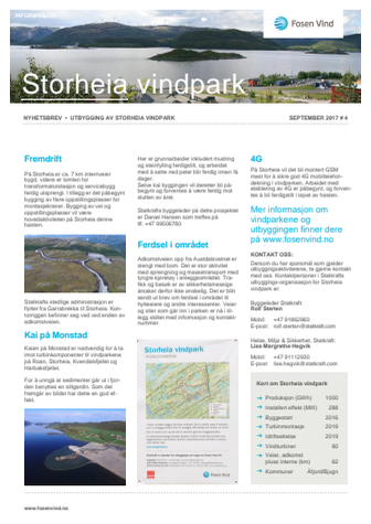 Nyhetsbrev Stoheia vindpark #4 - 2017