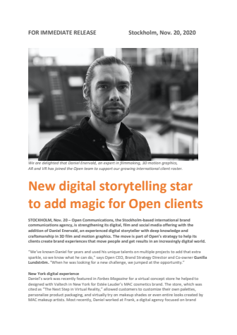 New digital storytelling star to add creative magic for Open clients