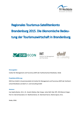 Studie Wirtschaftsfaktor Tourismus Brandenburg des