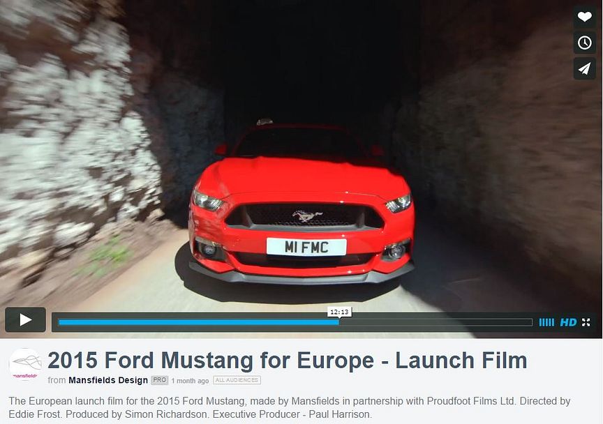 Mustangs europæiske launch video