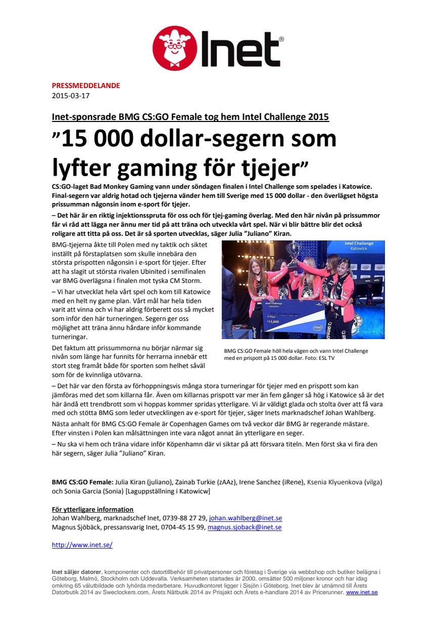 ”15 000 dollar-segern som lyfter gaming för tjejer”