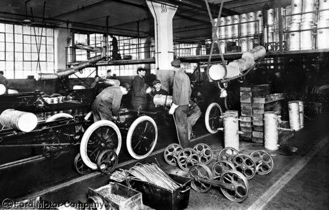 T-Forden på masseproduksjonslinja i 1913