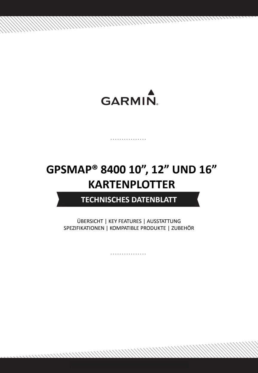 Datenblatt Garmin GPSMAP 8400 Kartenplotter-Serie