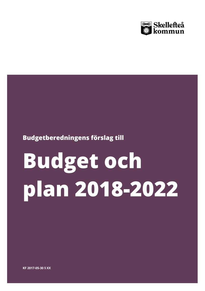 Budget och plan 2018-2022