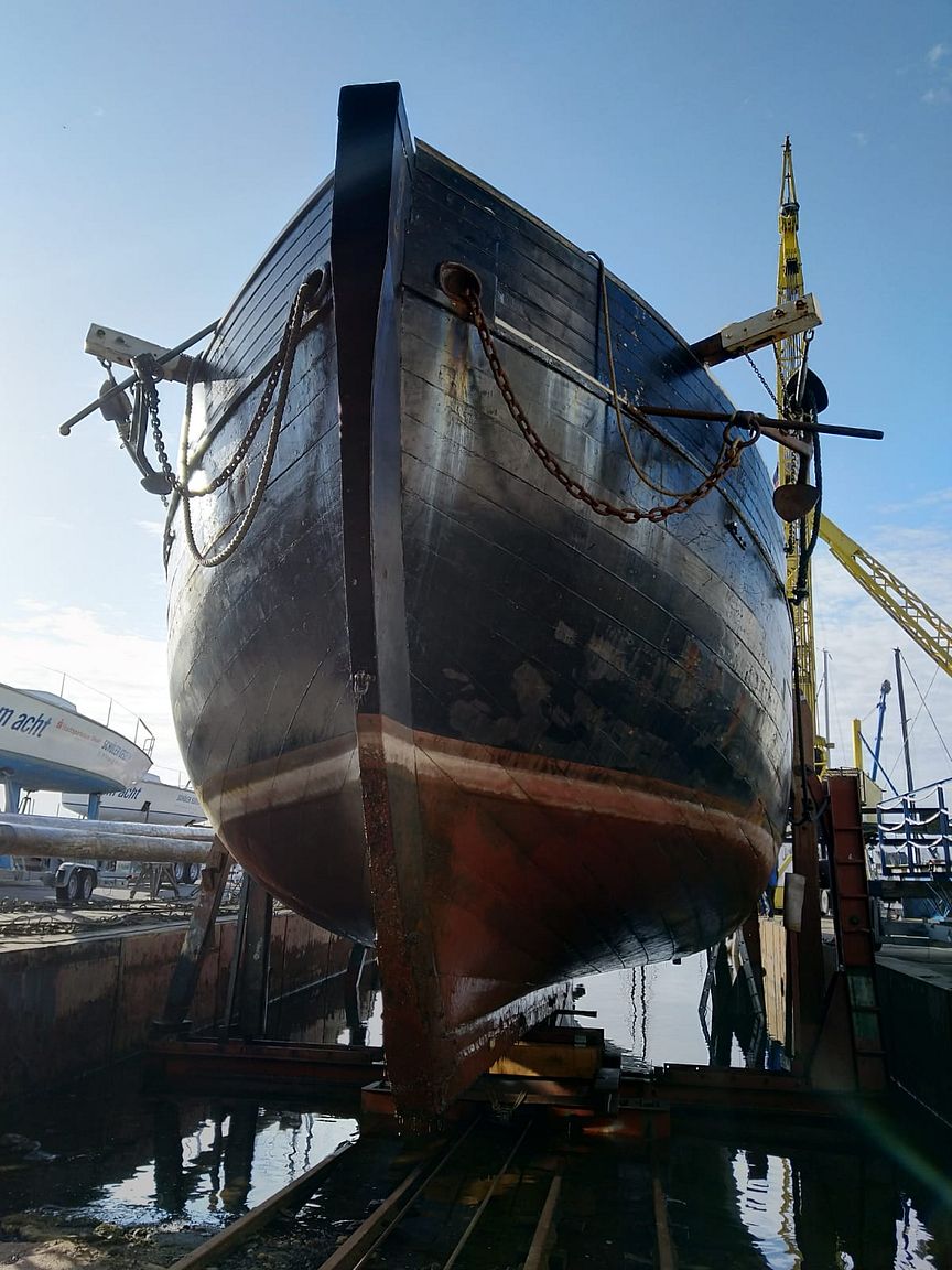 Restauration des Traditionsschiff "Zuversicht" in der Rathje Werft 
