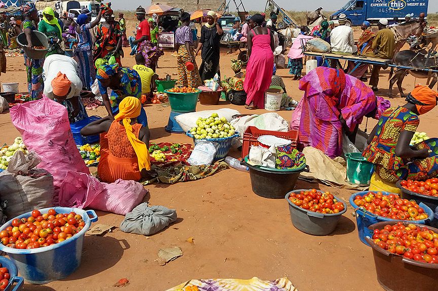 Matmarknad i Gambia
