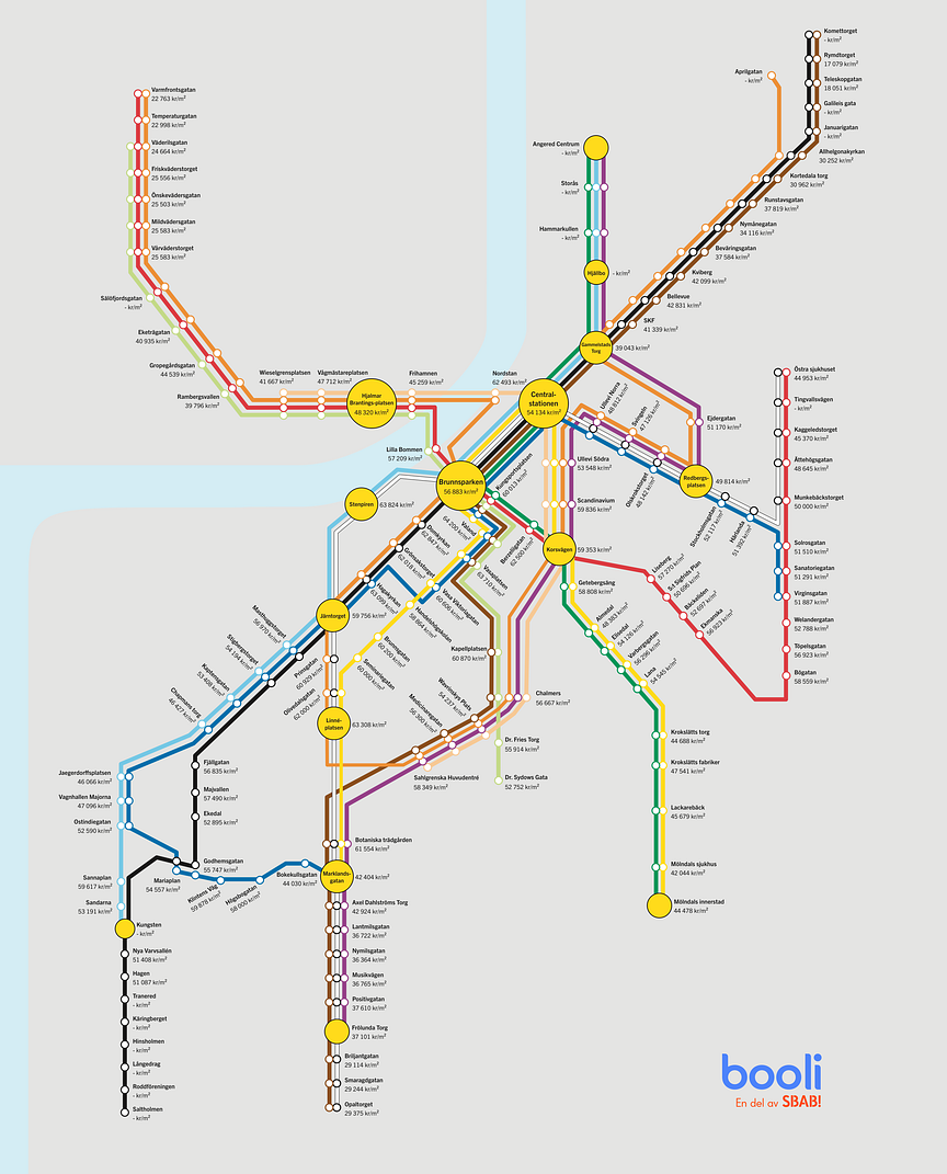 göteborg kollektivtrafik karta Stående) spårvagnskarta | Booli