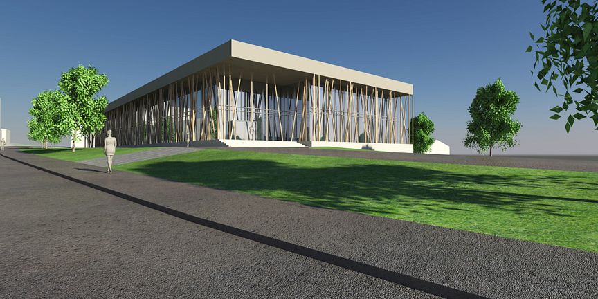 Rendering of office and laboratory building for Jowat GmbH, Detmold