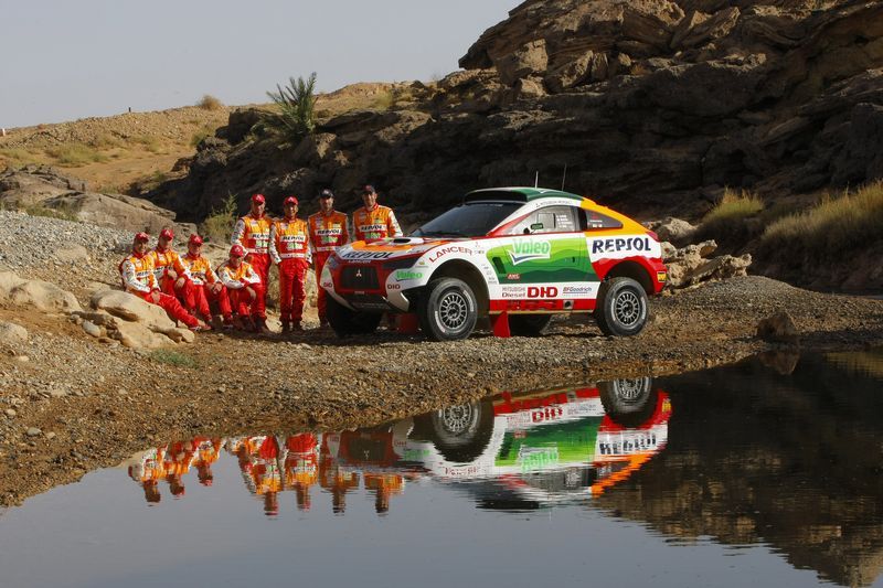 Ett ovanligt slut för Mitsubishi i årets Dakar Rally