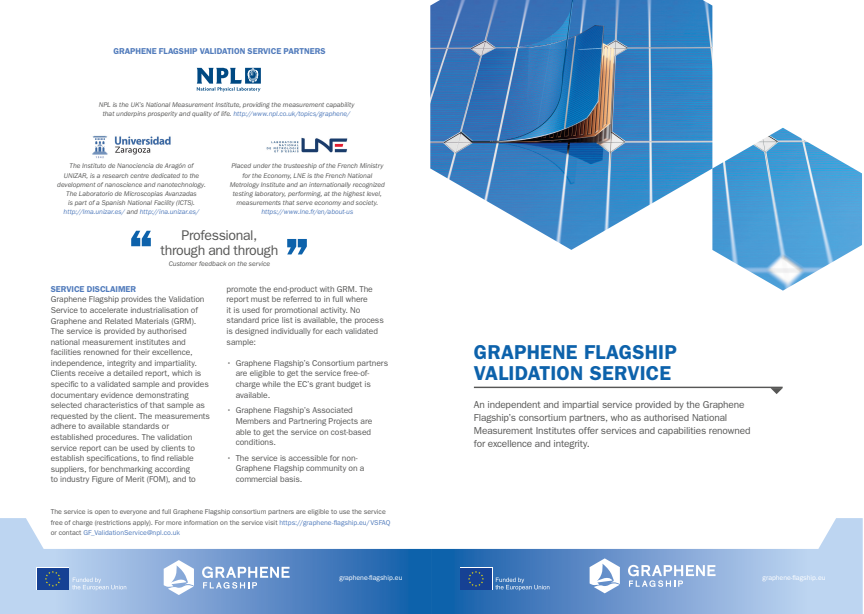 Graphene Flagship - The Validation Service