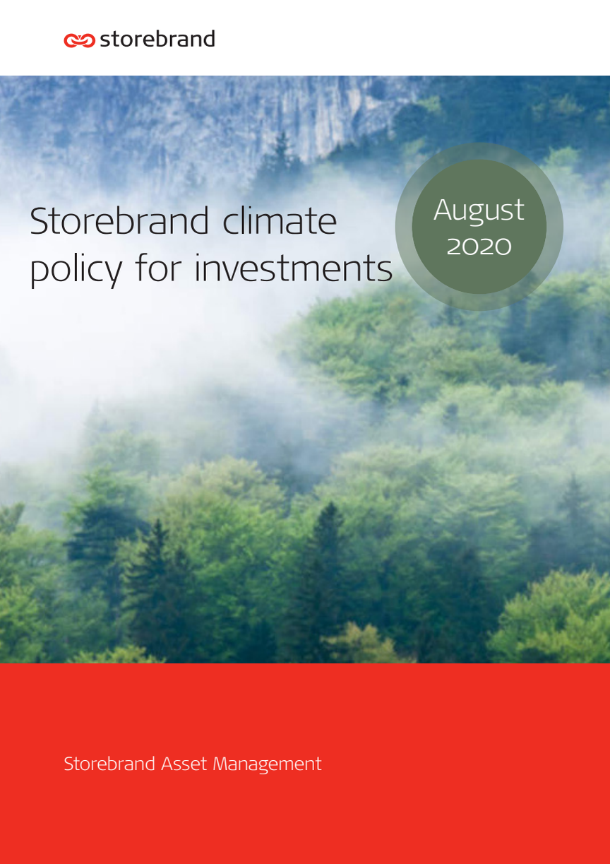 Storebrand Climate Policy for investments