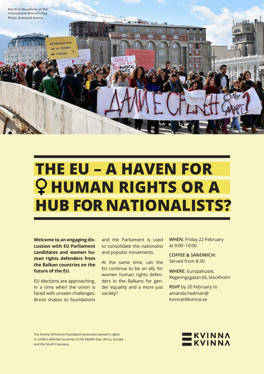 Reminder: Frukostseminarium 22 febr: The EU – a haven for human rights or a hub for nationalists?