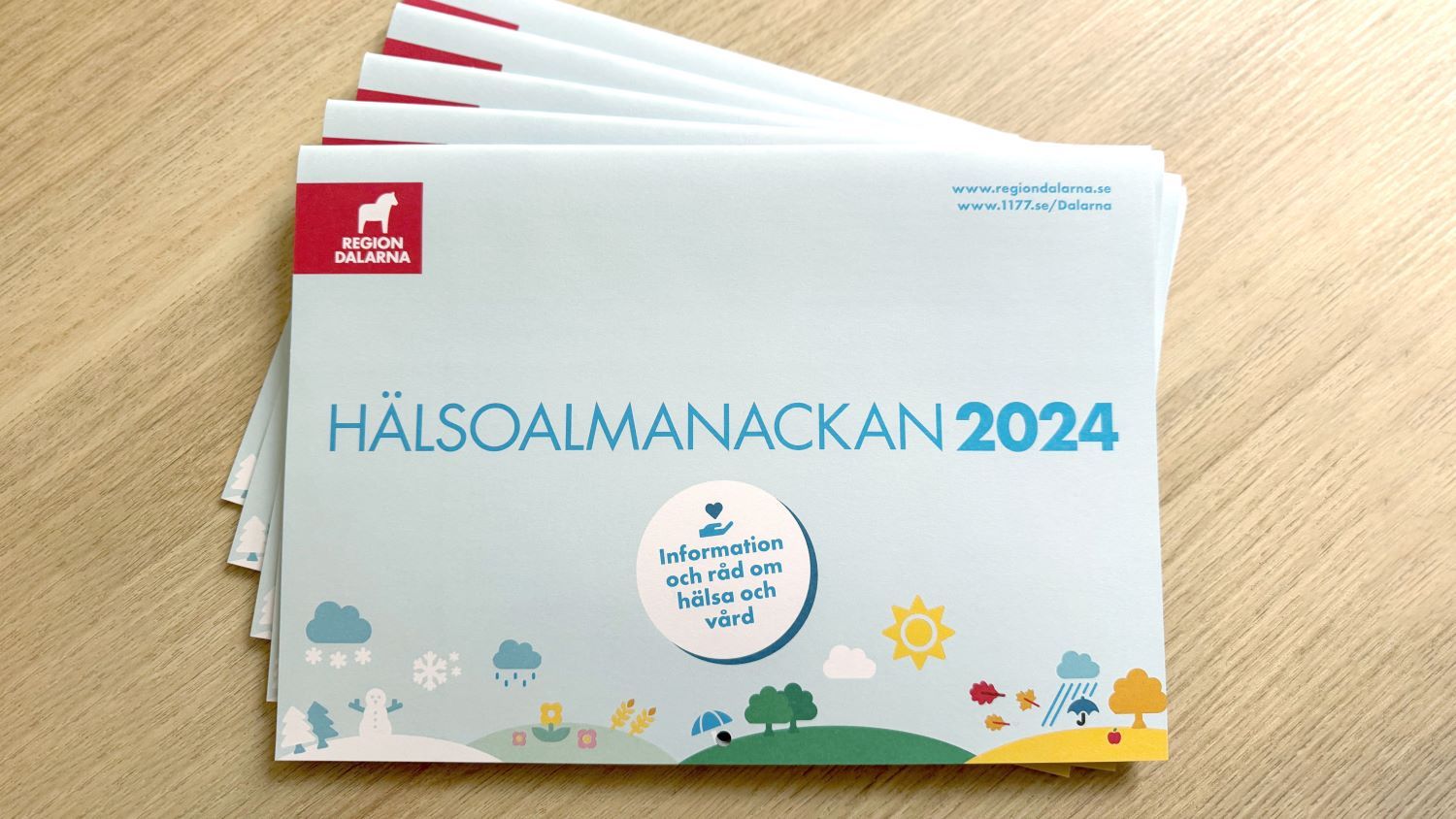 Bild på Region Dalarnas Hälsoalmanacka 2024.
