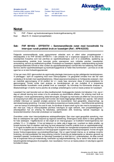 Akvaplan-niva Notat til FHF_Foreløpige observasjoner og hovedfunn.pdf