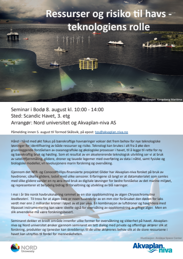 Program seminar blå næringer Bodø august 2019