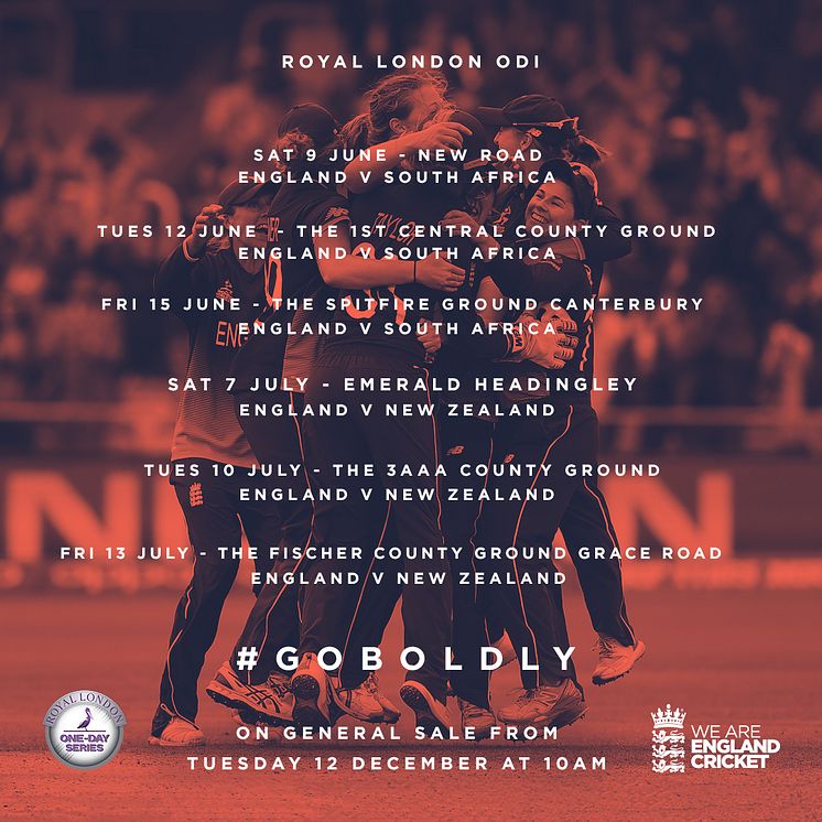 Royal London ODI 2018 fixtures