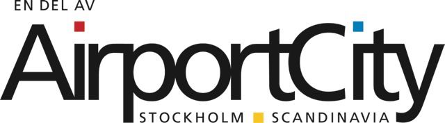 Airport City Stockholms "En del av Airport City Stockholm" logotyp 