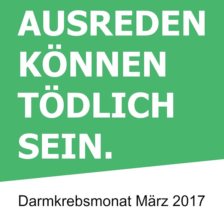 Logo Darmkrebsmonat März 2017 Grün
