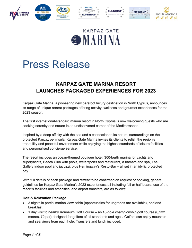 Karpaz Gate Marina_Press release_Karpaz Gate Marina Resort Launches Packages for 2023.pdf