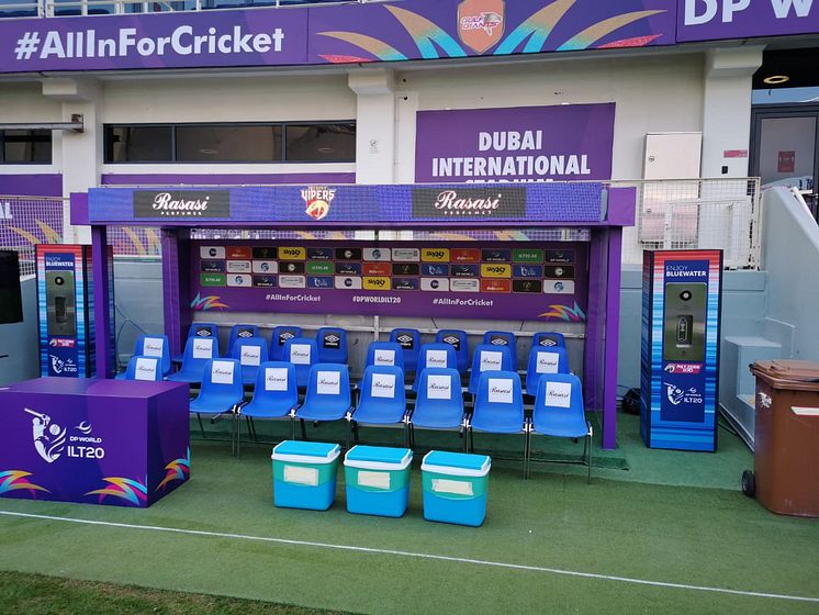 UAE's Desert Vipers cricket franchise bowl out the need for single-use plastic bottles in unique planet-friendly partnership with Bluewater 