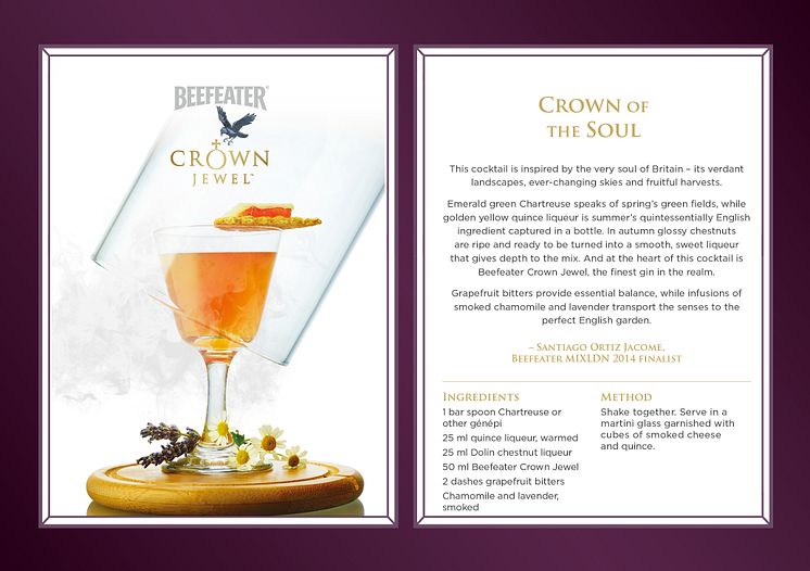 Beefeater Crown Jewel cocktailoppskrifter - Crown of the Soul