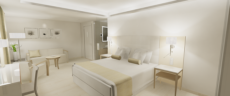 Illustration neue Zimmer Maritim Hotel auf Malta