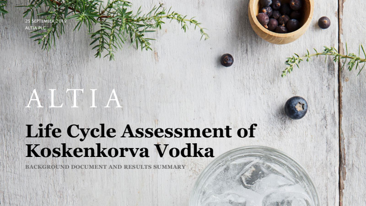 ​Altia har tagit reda på koldioxidavtrycket från Koskenkorva Vodka – förpackningen och kornodlingen har störst klimatpåverkan