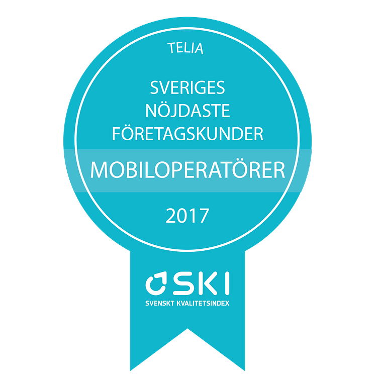 Telia har Sveriges nöjdaste företagskunder enligt SKI 2017