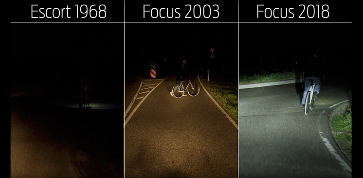 Ford Focus adaptiva ljussystem använder kameror för att läsa av vägmarkeringar och skyltar