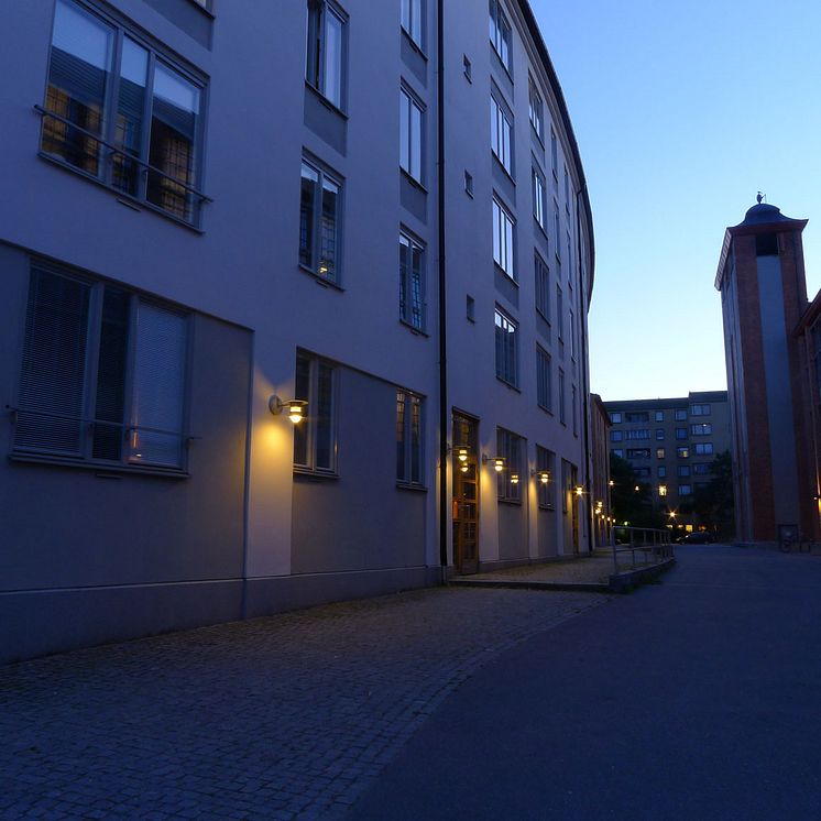 Bild 1. Fox Design levererat belysning till Kv. Barnängen i norra Hammarbyhamnen.