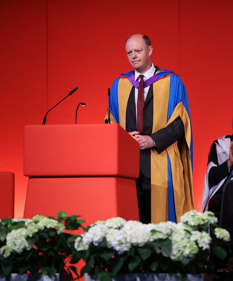 Professor Chris Whitty at Northumbria University