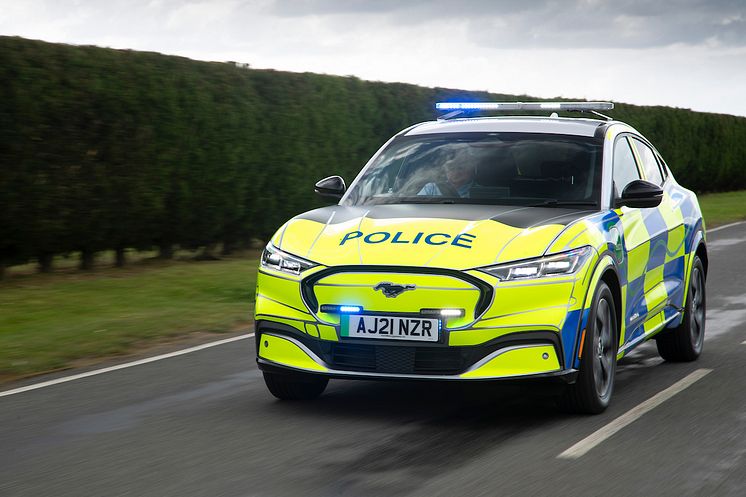 Ford Mustang Mach-E politibilkonsept Ford Mustang Mach-E police car at Safeguard SVP 2021