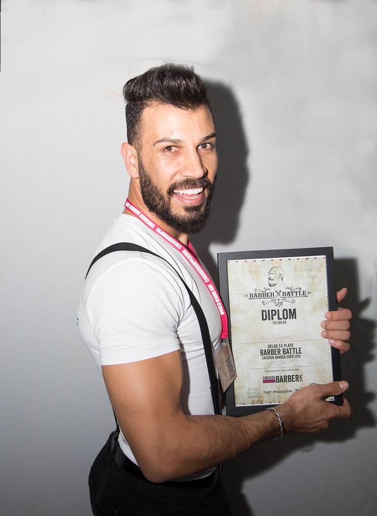 Ali Alahama, Troy Salon, finalist i Årets barberare 2018