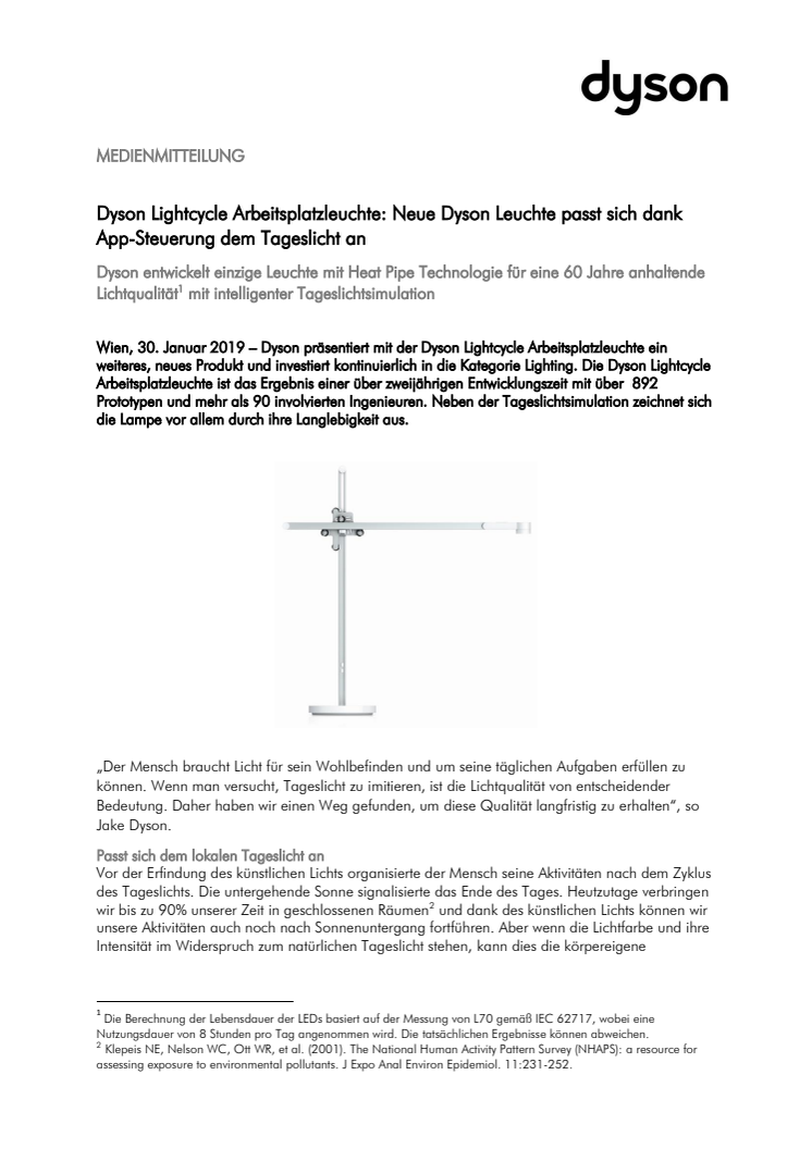 Dyson Lightcycle Arbeitsplatzleuchte: Neue Dyson Leuchte passt sich dank App-Steuerung dem Tageslicht an