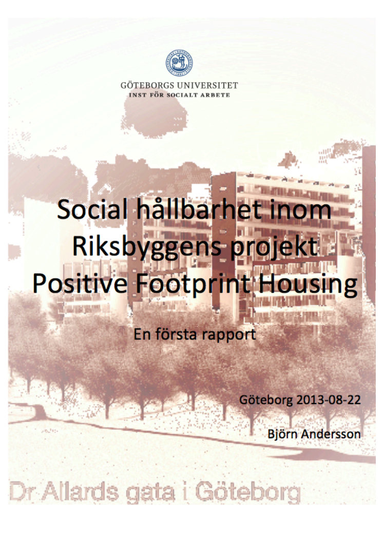 Rapport om PFH social hållbarhet