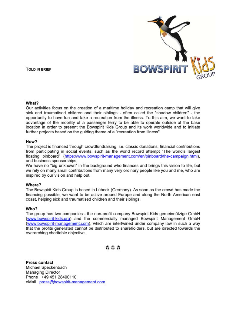 Bowspirit Kids Group - Told in brief