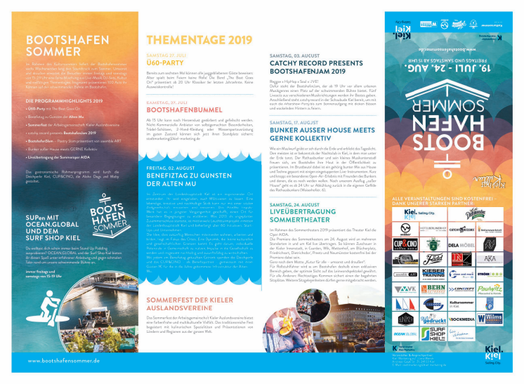 Die Thementage des Kieler Bootshafensommers 2019