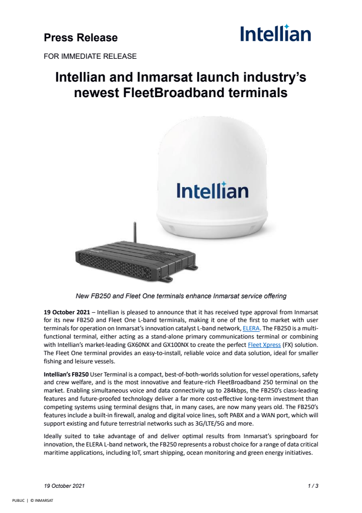 October 2021 - Intellian - Fleet One and FB250 FINAL.pdf