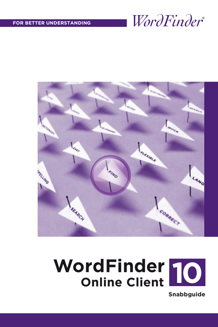 Snabbguiden för WordFinder Online Client 