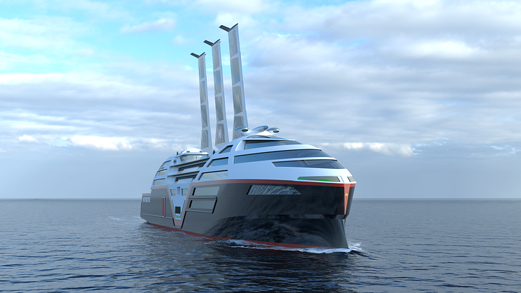 Sea Zero Concept Visualisation, sails fully extended 3. Credit VARD Design
