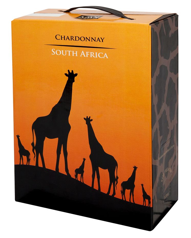 KWV Chardonnay box - giraffen i ny förpackning