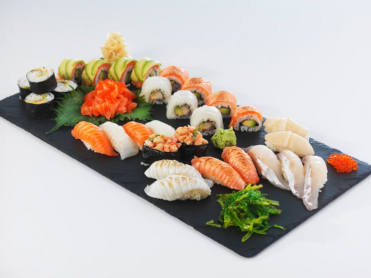 Sushi with Norwegian seafood