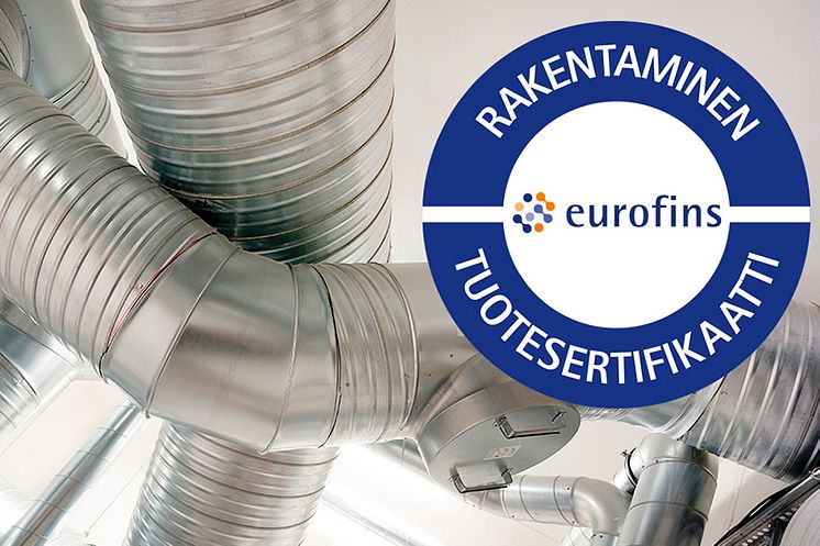 Lindabin Safe®-kanavajärjestelmälle on myönnetty Eurofins-tuotesertifikaatti
