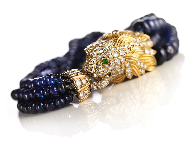 Van Cleef & Arpels: A sapphire and diamond bracelet. Sold for EUR 48,700 / USD 53,400 (including buyer’s premium)