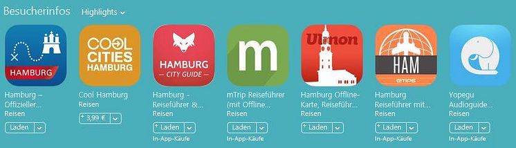 Hamburg-App, Promotion App-Store